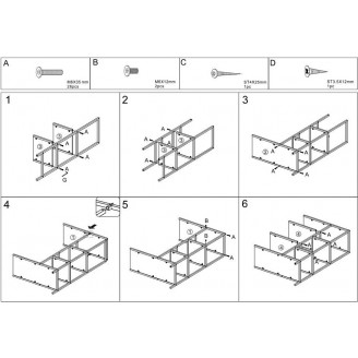 Regał loft na nóżkach Costa 109x70cm dąb/czarny mat Signal