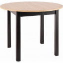 Stół okrągły rozkładany Dante 102cm dąb artisan/czarny mat Signal