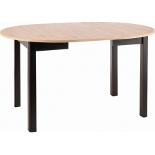 Stół okrągły rozkładany Dante 102cm dąb artisan/czarny mat Signal