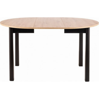 Stół okrągły rozkładany Dante 102cm dąb artisan/czarny mat Signal