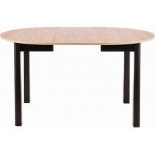 Stół okrągły rozkładany Dante 102cm dąb artisan/czarny mat Signal