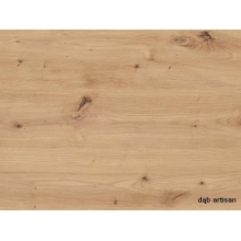 Stół okrągły rozkładany Dante 102cm dąb artisan/czarny mat Signal