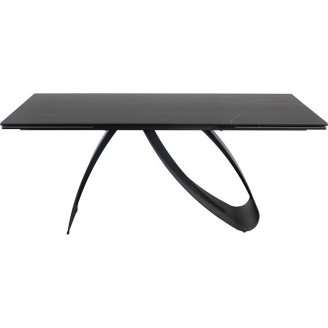 Stół nowoczesny rozkładany Diuna Ceramic 160x90cm sahara noir/czarny mat Signal
