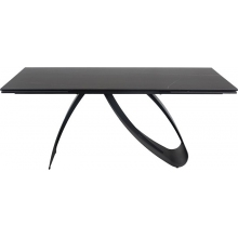 Stół nowoczesny rozkładany Diuna Ceramic 160x90cm sahara noir/czarny mat Signal