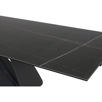 Stół nowoczesny rozkładany Diuna Ceramic 160x90cm sahara noir/czarny mat Signal