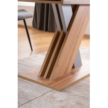 Stół rozkładany na jednej nodze Exel 140x85cm dąb artisan/antracyt Signal