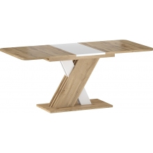 Stół rozkładany na jednej nodze Exel 140x85cm dąb wotan/biały Signal