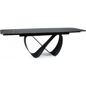 Stół nowoczesny rozkładany Infinity Ceramic 160x95cm azario black/czarny mat Signal 2
