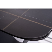Stół nowoczesny rozkładany Infinity Ceramic 160x95cm azario black/czarny mat Signal