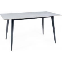 Stół z ceramicznym blatem Ivy 140x80cm szary/czarny mat Signal