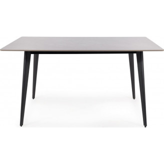 Stół z ceramicznym blatem Ivy 140x80cm szary/czarny mat Signal