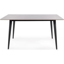 Stół z ceramicznym blatem Ivy 140x80cm szary/czarny mat Signal