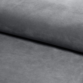 Sofa welurowa 2 osobowa Karo Velvet 140cm szary/buk Signal