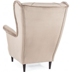 Fotel welurowy pikowany Chesterfield Lady Velvet ciemny beż Signal 2