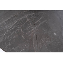 Stół okrągły ceramiczny Murano 120cm szary efekt marmuru/czarny mat Signal