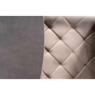 Stół okrągły rozkładany Porto Ceramic 120cm szary efekt marmuru/czarny mat Signal