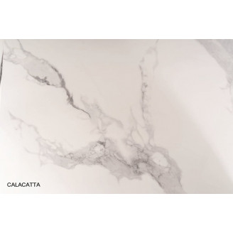 Stół glamour Prince Ceramic 180x90cm biała calacatta/chrom Signal