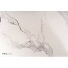 Stół glamour Prince Ceramic 180x90cm biała calacatta/chrom Signal