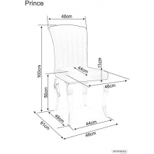 Krzesło welurowe glamour Prince szary/chrom Signal