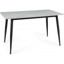 Stół nowoczesny Rion 130x70cm biały efekt marmuru/czarny Signal