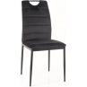 Krzesło welurowe Rip Velvet czarnt/czarny mat Signal