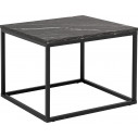 Stolik kwadratowy Rossi 60x60cm czarny efekt marmuru/czarny Signal