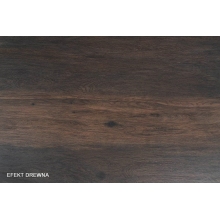 Stół szklany rozkładany Salvadore Ceramic 160x90cm brązowy efekt drewna/czarny mat Signal