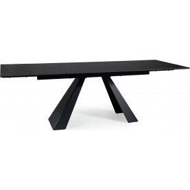 Stół szklany rozkładany Salvadore Ceramic 160x90cm sahara noir/czarny mat Signal 2