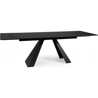 Stół szklany rozkładany Salvadore Ceramic 160x90cm sahara noir/czarny mat Signal